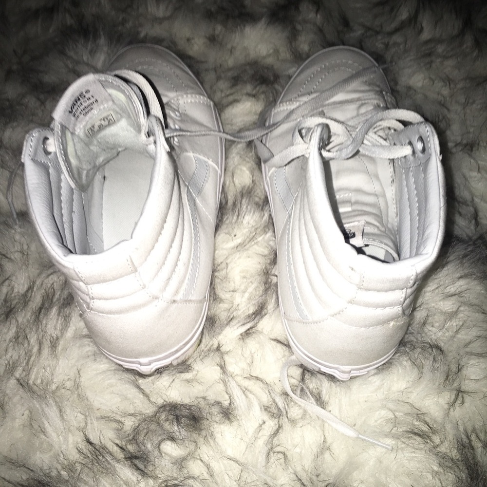 White Old School Vans